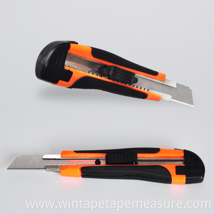 Custom Logo Size Color Multi Tool 25Mm Utility Knife Retractable Cutter Knife Sharpener